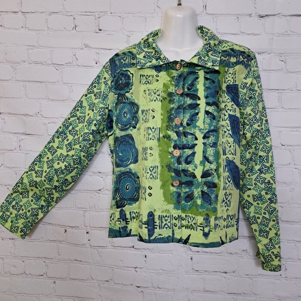 Jane Ashley Button Up Denim Jacket Size Large